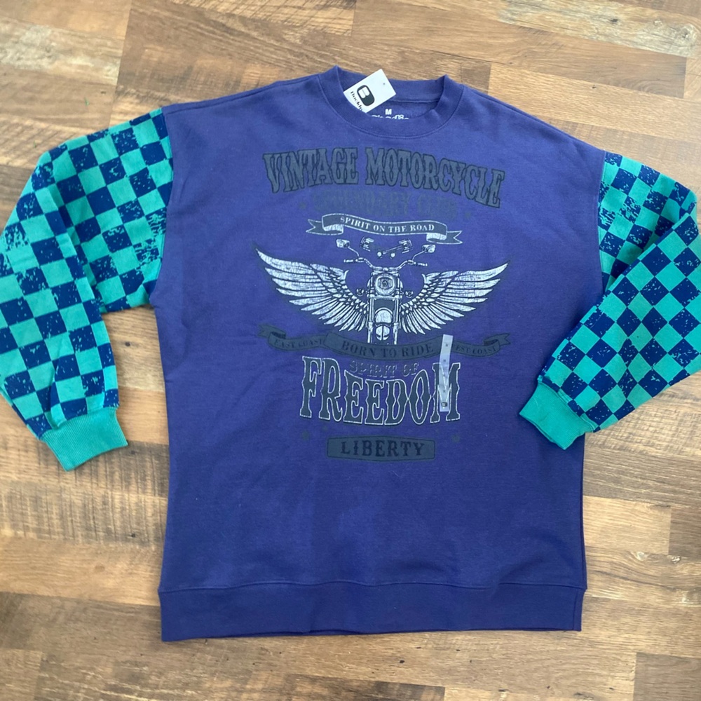 Vintage Motorcycle Graphic Sweatshirt